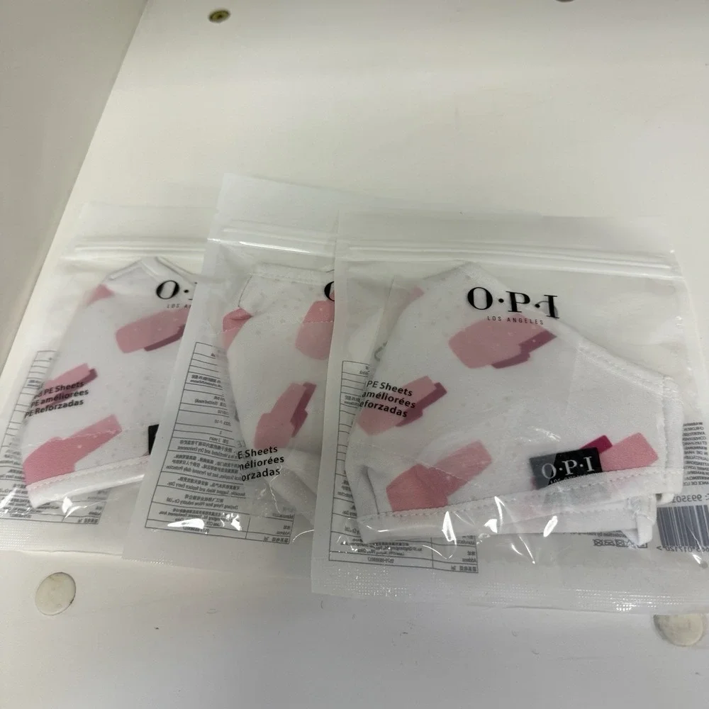 3 Pack Non-medical OPI Reusable Face Mask Pink White